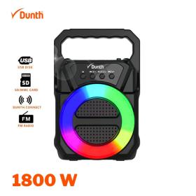 Ampli haut parleur sans fil à batterie rechargeable,  Bluetooth 1800W DUNTH DU-SP123