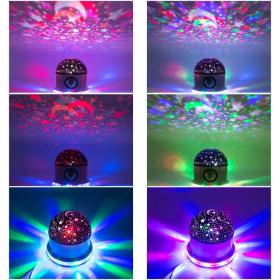 Ampoule LED Bluetooth Haut-parleur + effet jeux d lumière de scène magique